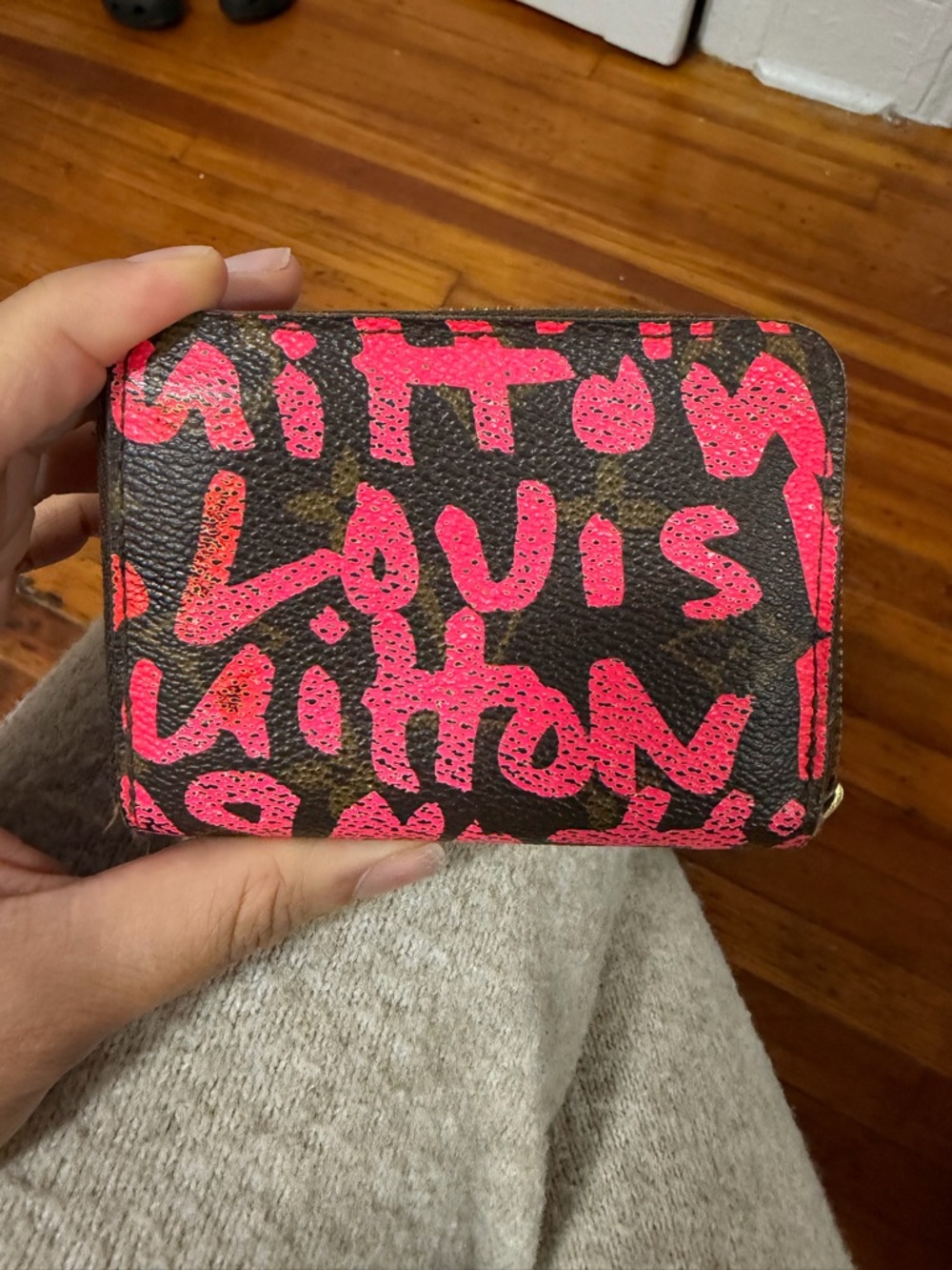 Louis Vuitton Stephen Sprouse Pink Graffiti Zippy Coin Purse Monogram Wallet